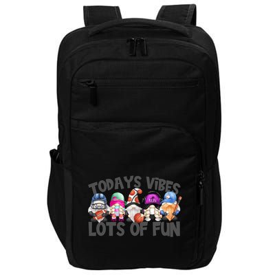 Field Day Quote Todays Vibes Lots Of Fun Gnomies Gift Impact Tech Backpack
