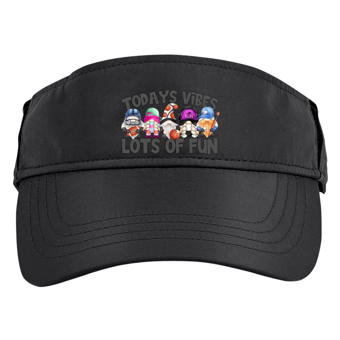 Field Day Quote Todays Vibes Lots Of Fun Gnomies Gift Adult Drive Performance Visor