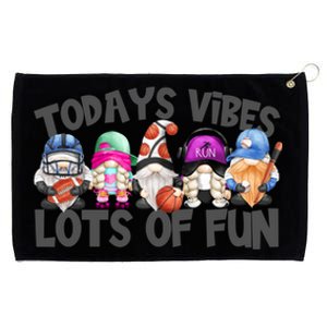 Field Day Quote Todays Vibes Lots Of Fun Gnomies Gift Grommeted Golf Towel