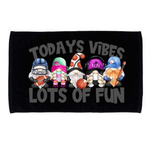 Field Day Quote Todays Vibes Lots Of Fun Gnomies Gift Microfiber Hand Towel