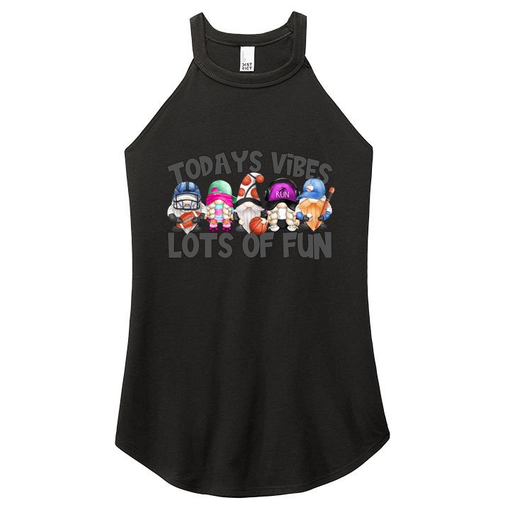 Field Day Quote Todays Vibes Lots Of Fun Gnomies Gift Women's Perfect Tri Rocker Tank
