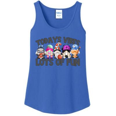 Field Day Quote Todays Vibes Lots Of Fun Gnomies Gift Ladies Essential Tank