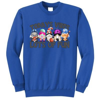 Field Day Quote Todays Vibes Lots Of Fun Gnomies Gift Tall Sweatshirt