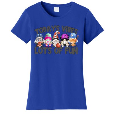 Field Day Quote Todays Vibes Lots Of Fun Gnomies Gift Women's T-Shirt