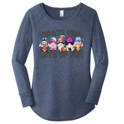 Field Day Quote Todays Vibes Lots Of Fun Gnomies Gift Women's Perfect Tri Tunic Long Sleeve Shirt