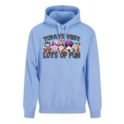 Field Day Quote Todays Vibes Lots Of Fun Gnomies Gift Unisex Surf Hoodie