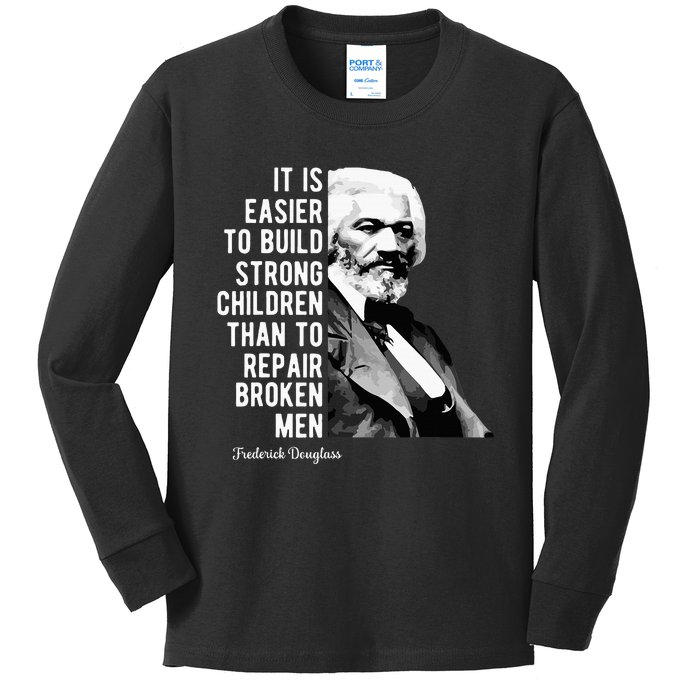 Frederick Douglass Quote For Black History Month Kids Long Sleeve Shirt