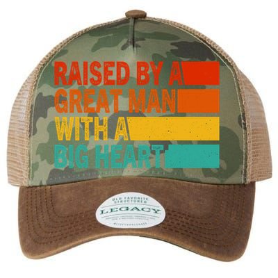 Father’s Day Quote Raised By A Great Man With A Big Heart Legacy Tie Dye Trucker Hat