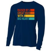 Father’s Day Quote Raised By A Great Man With A Big Heart Cooling Performance Long Sleeve Crew