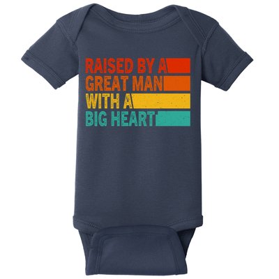 Father’s Day Quote Raised By A Great Man With A Big Heart Baby Bodysuit