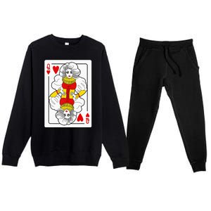 Fabulous Drag Queen of Hearts Drag Queen Fan Yass Slay Werk Premium Crewneck Sweatsuit Set