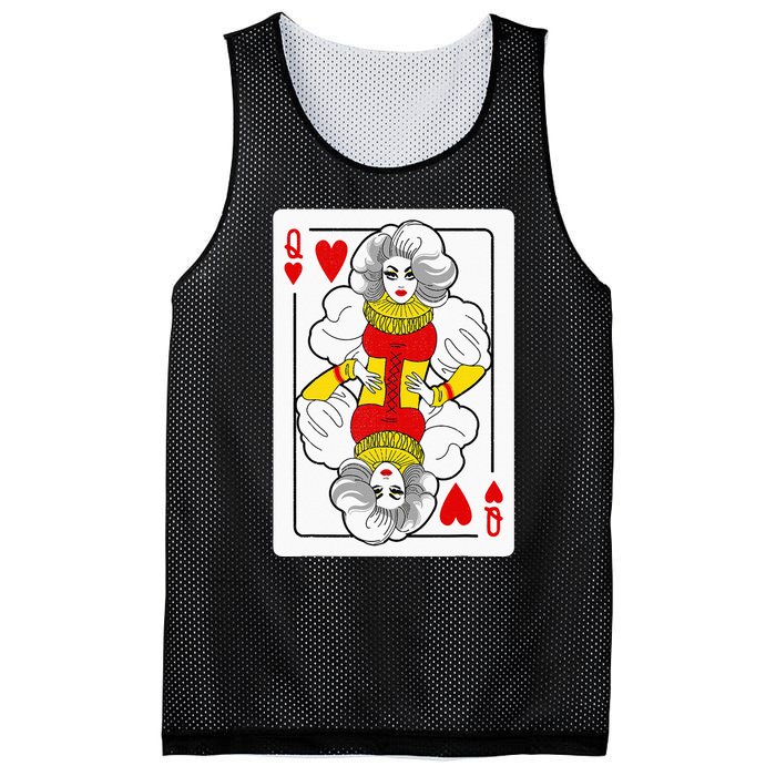 Fabulous Drag Queen of Hearts Drag Queen Fan Yass Slay Werk Mesh Reversible Basketball Jersey Tank