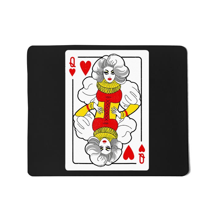 Fabulous Drag Queen of Hearts Drag Queen Fan Yass Slay Werk Mousepad