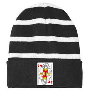 Fabulous Drag Queen of Hearts Drag Queen Fan Yass Slay Werk Striped Beanie with Solid Band