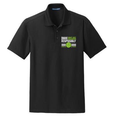 Funny Dink Responsibly Don't Get Smashed Pickleball Dry Zone Grid Polo