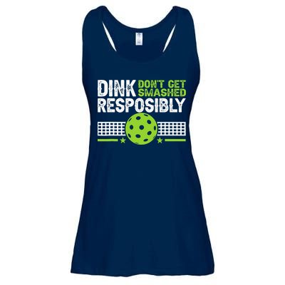 Funny Dink Responsibly Don't Get Smashed Pickleball Ladies Essential Flowy Tank