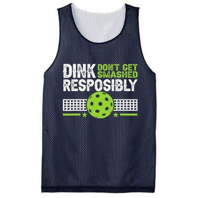 Funny Dink Responsibly Don't Get Smashed Pickleball Mesh Reversible Basketball Jersey Tank