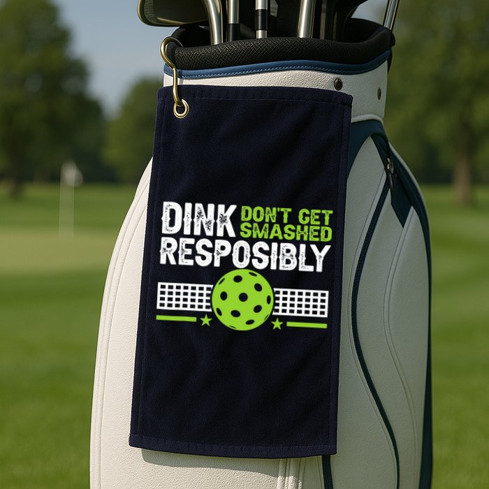 Funny Dink Responsibly Don't Get Smashed Pickleball Golf Towel