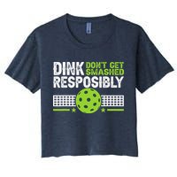 Funny Dink Responsibly Don't Get Smashed Pickleball Crop Top
