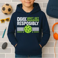 Funny Dink Responsibly Don't Get Smashed Pickleball Kids Hoodie