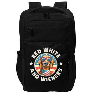 Funny Dachshund Red White And Wieners Weiner Dog 4th Of July Impact Tech Backpack