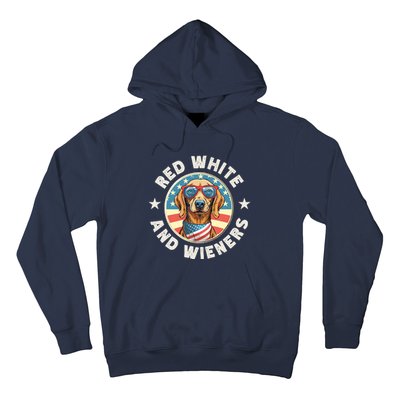 Funny Dachshund Red White And Wieners Weiner Dog 4th Of July Hoodie