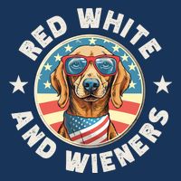 Funny Dachshund Red White And Wieners Weiner Dog 4th Of July Full-Length Apron With Pockets