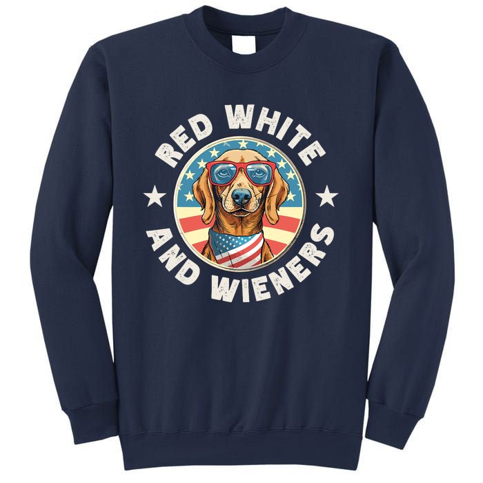 Funny Dachshund Red White And Wieners Weiner Dog 4th Of July Sweatshirt