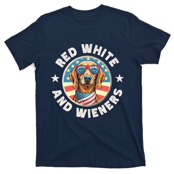 Funny Dachshund Red White And Wieners Weiner Dog 4th Of July T-Shirt