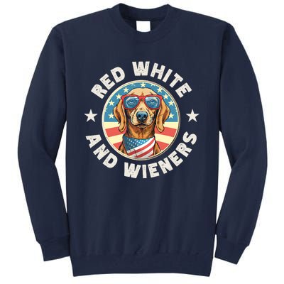 Funny Dachshund Red White And Wieners Weiner Dog 4th Of July Tall Sweatshirt