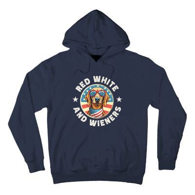 Funny Dachshund Red White And Wieners Weiner Dog 4th Of July Tall Hoodie