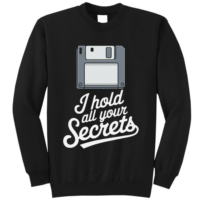 Floppy Disk Retro Tech Nostalgia Old School Computing Humor Sweatshirt