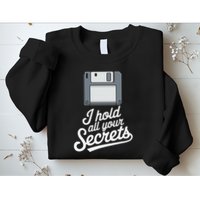Floppy Disk Retro Tech Nostalgia Old School Computing Humor Sweatshirt