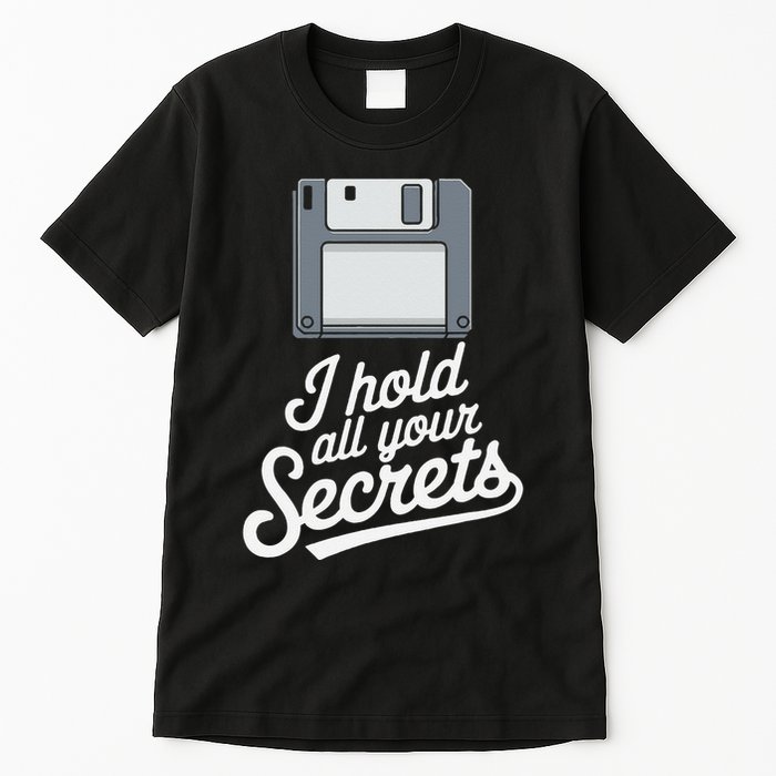 Floppy Disk Retro Tech Nostalgia Old School Computing Humor Tall T-Shirt