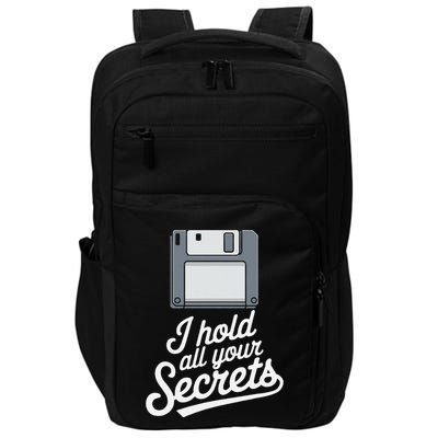 Floppy Disk Retro Tech Nostalgia Old School Computing Humor Impact Tech Backpack