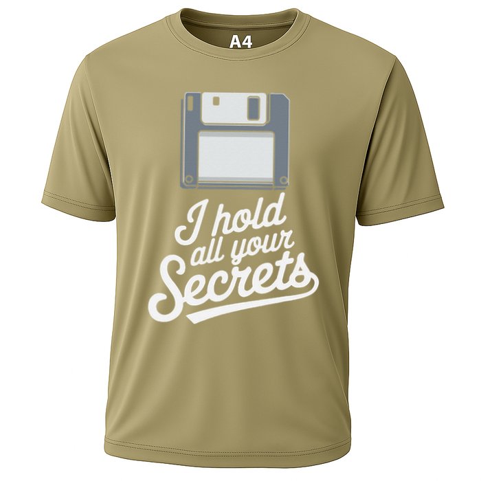 Floppy Disk Retro Tech Nostalgia Old School Computing Humor Cooling Performance Crew T-Shirt