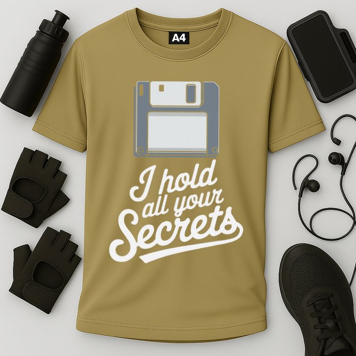 Floppy Disk Retro Tech Nostalgia Old School Computing Humor Cooling Performance Crew T-Shirt