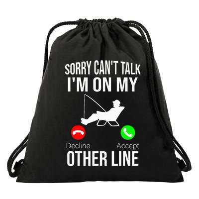 Fishing Dad Reel Cool Fish Bass Fishing Drawstring Bag