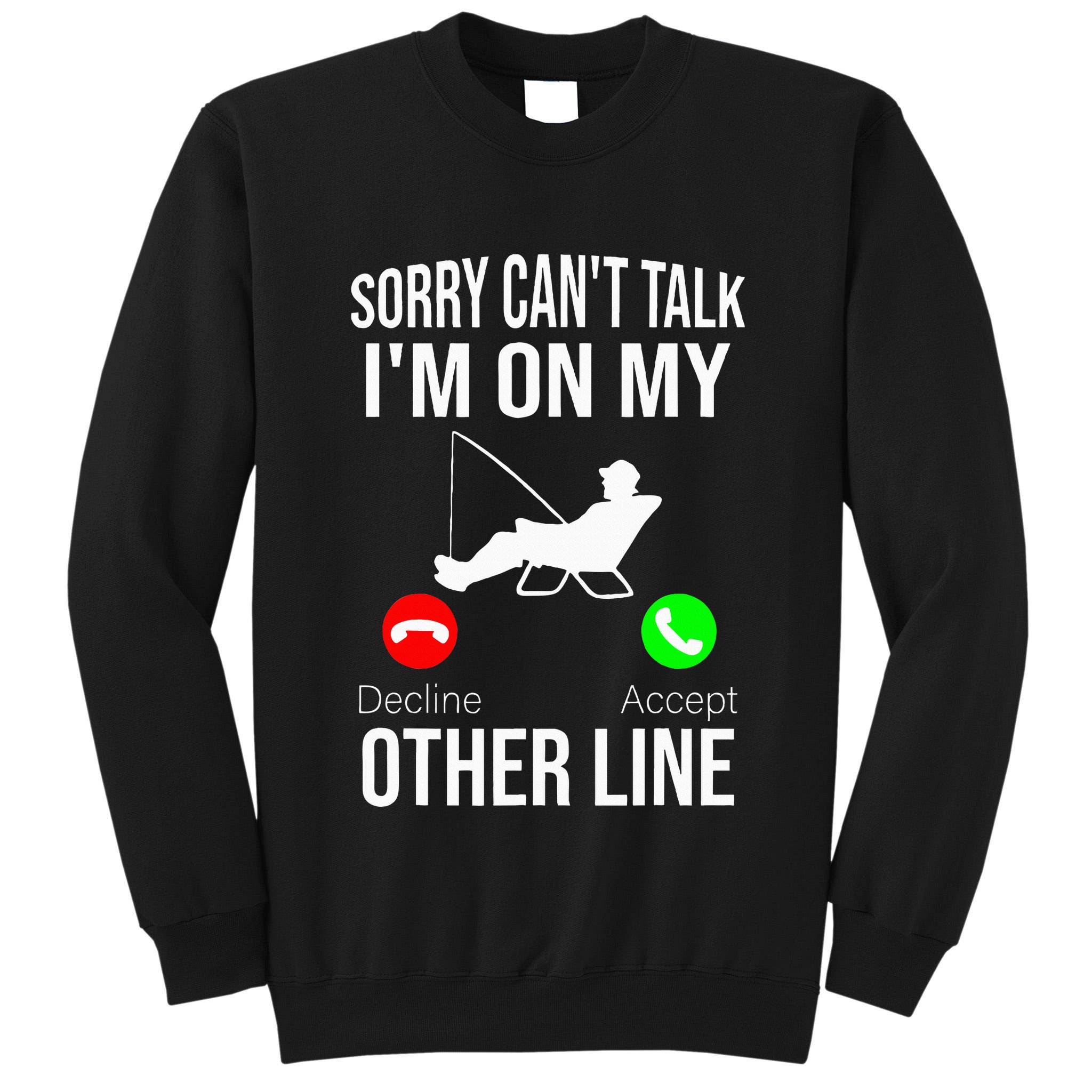 Fishing Dad Reel Cool Fish Bass Fishing Tall Sweatshirt