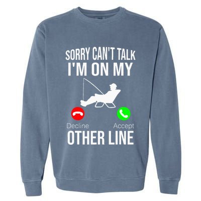 Fishing Dad Reel Cool Fish Bass Fishing Garment-Dyed Sweatshirt