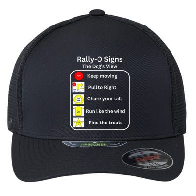 Funny Dog Rally Obedience Flexfit Unipanel Trucker Cap