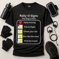 Funny Dog Rally Obedience Cooling Performance Crew T-Shirt