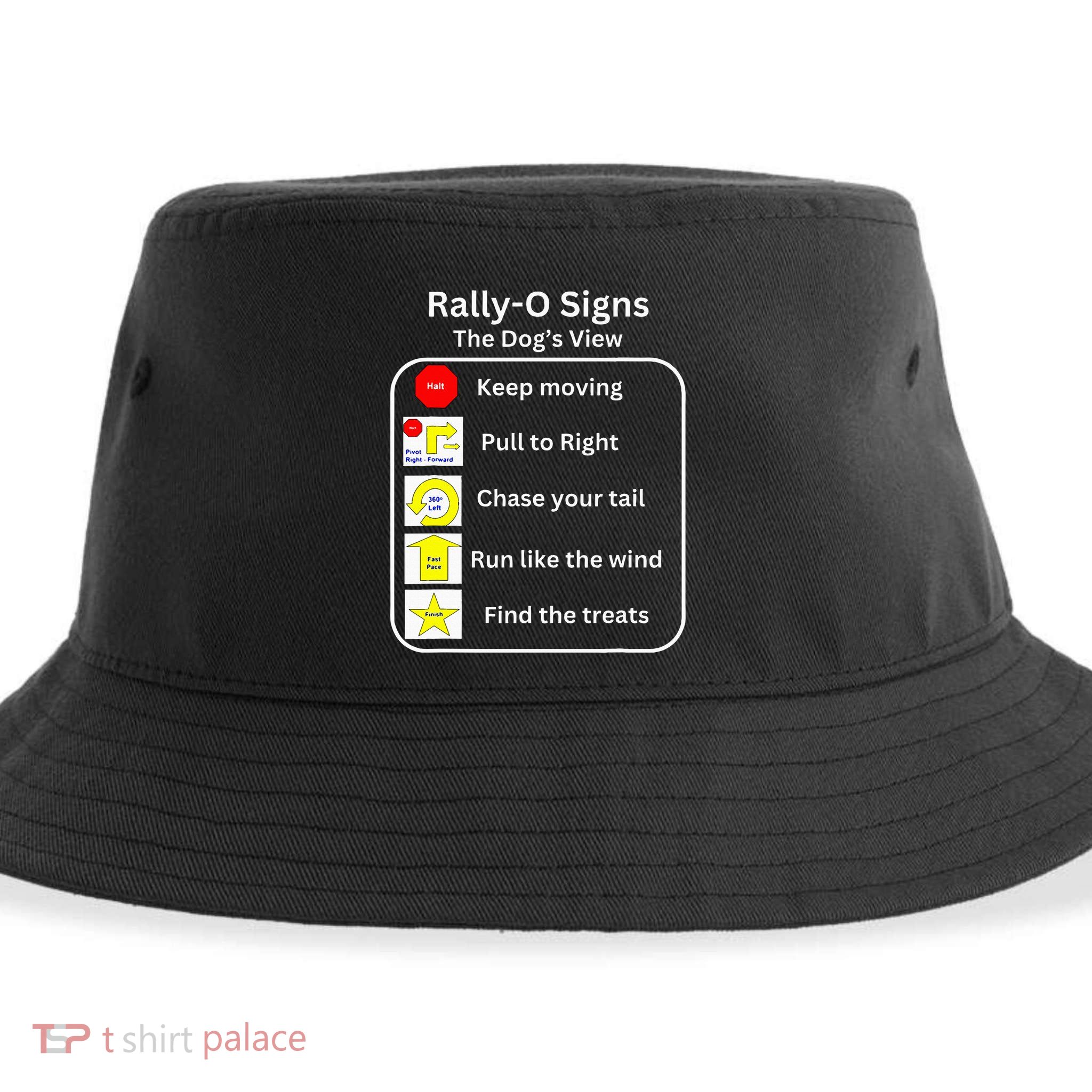Funny Dog Rally Obedience Sustainable Bucket Hat