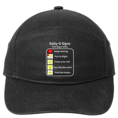Funny Dog Rally Obedience 7-Panel Snapback Hat