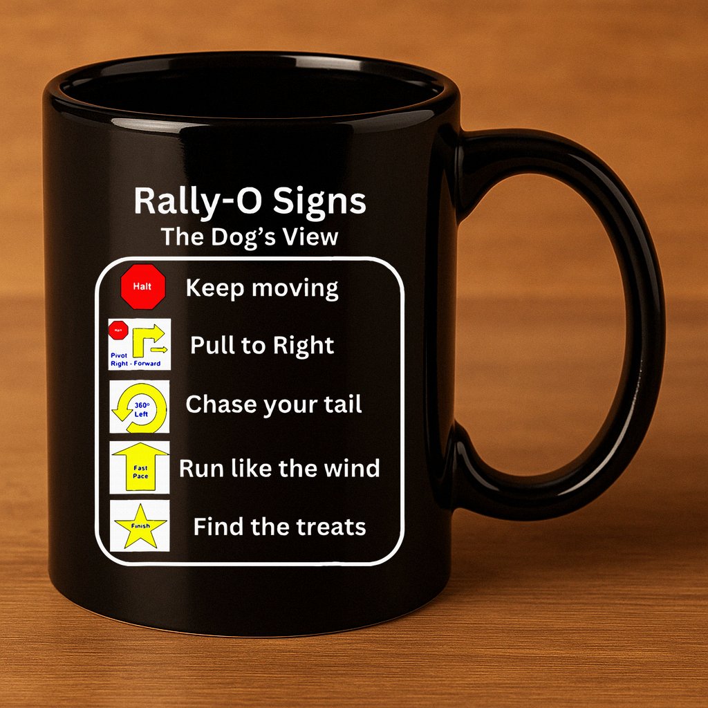 Funny Dog Rally Obedience 11oz C Handle Ceramic Mug