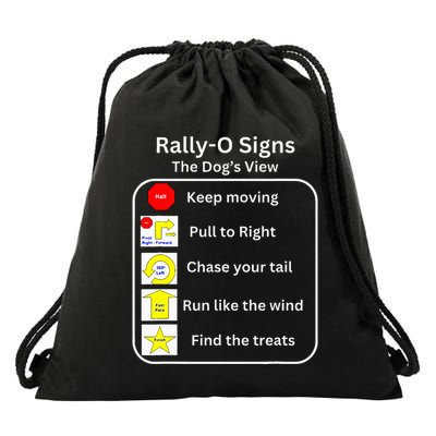 Funny Dog Rally Obedience Drawstring Bag