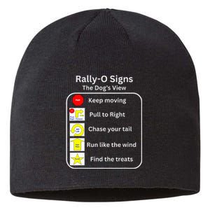 Funny Dog Rally Obedience Sustainable Beanie