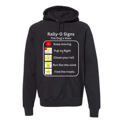 Funny Dog Rally Obedience Premium Hoodie