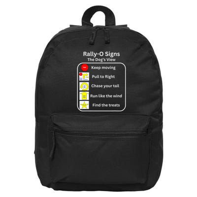 Funny Dog Rally Obedience 16 in Basic Backpack