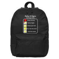 Funny Dog Rally Obedience 16 in Basic Backpack